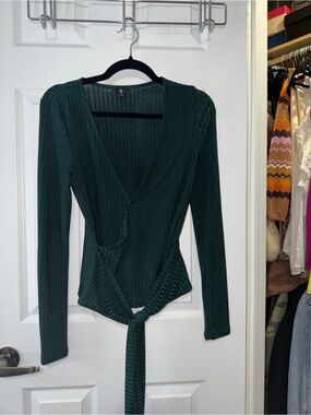 G by Guess Women's Wrap Tie Ribbed Sweater